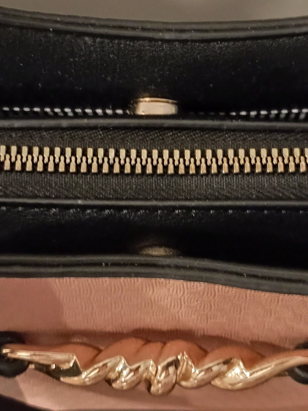 Structured Two-Tone Beige and Black Women’s Satchel - Picture 10 of 10
